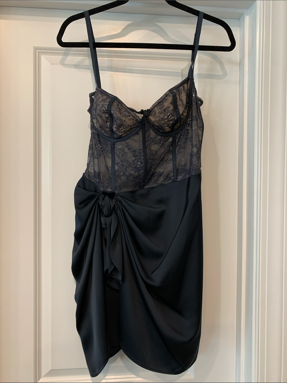 Katie May Lace Bodice Satin Chemise dress L NWOT ($298)